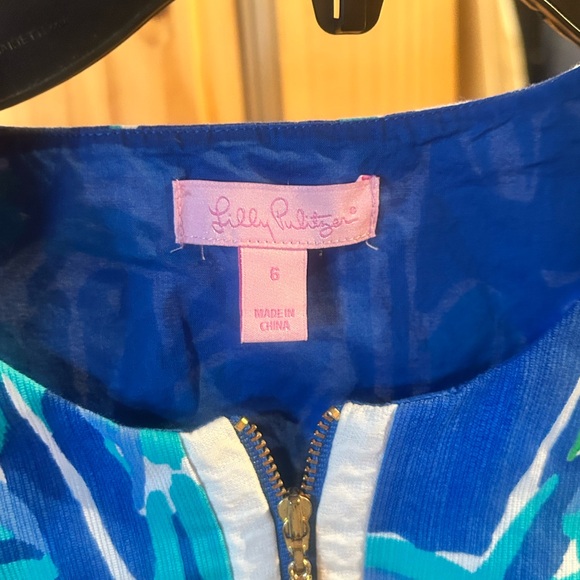 Lilly Pulitzer Penelope Shift Dress Blue Crush Bamboo - Picture 2 of 5